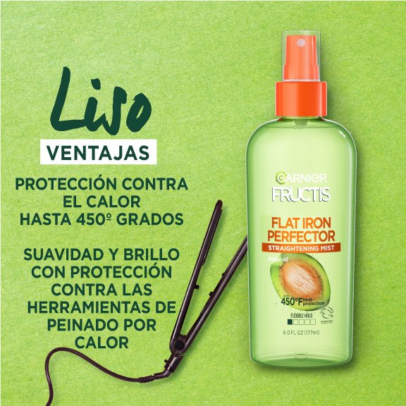 Benefits of Garnier Sleek & Shine Flat Iron Perfector Straightening Hair Mist